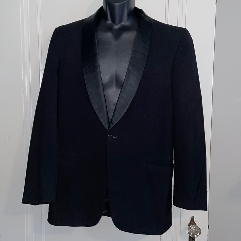 Vtg After‎ Six by Rudofker black tuxedo jacket